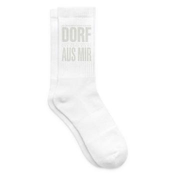 Dorf Spruch Du bekommst mich aus dem Dorf aber - Tennissocken - Weiß - Rechts