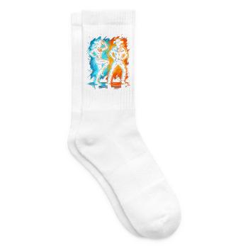 Linedance Herren Damen Kinder Line Dance - Tennissocken - Weiß - Rechts
