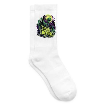 Totstunden Besser Neon Zombie - Tennissocken - Weiß - Rechts