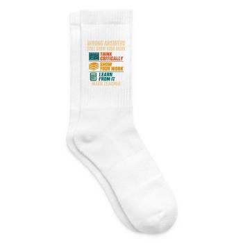 Wrong Answers Still Show Your Work Mathelehrer - Tennissocken - Weiß - Rechts