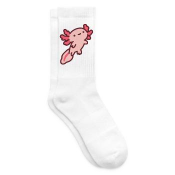 Niedlicher pinker Axolotl - Tennissocken - Weiß - Rechts