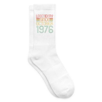 Legendary since October 1976 Geburtstag Geschenk - Tennissocken - Weiß - Rechts