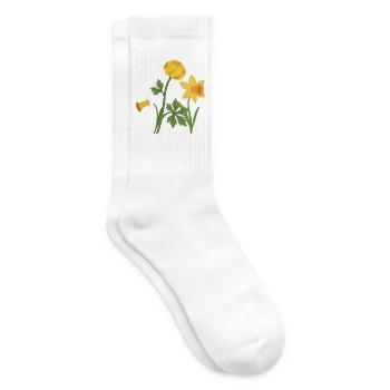Blumen · Bunte Narzisse - Tennissocken - Weiß - Rechts