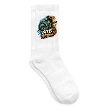 MTB Mania Dirtbike MTB Mama  - Tennissocken - Weiß - Rechts