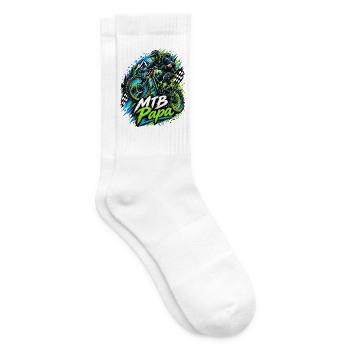 MTB Papa Abenteuerprint Geschenkidee - Tennissocken - Weiß - Rechts