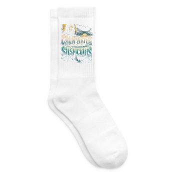 Rettungsschwimmer Calm Water Makes Me Suspicious - Tennissocken - Weiß - Rechts
