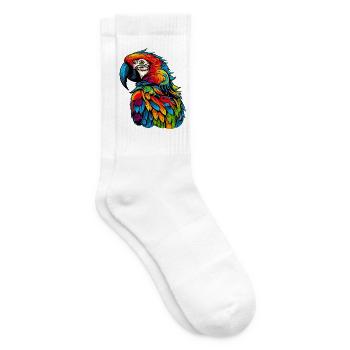 Bunter Papagei Print Tropische Kolorierung - Tennissocken - Weiß - Rechts