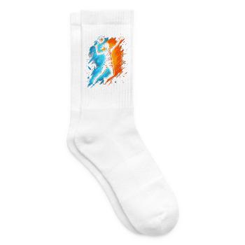 Padel Tennis Padelspieler Damen Mädchen Padel - Tennissocken - Weiß - Rechts