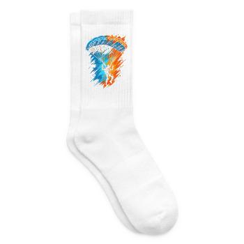 Paragliding Gleitschirmfliegen Herren Gleitschirm - Tennissocken - Weiß - Rechts