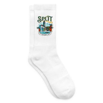 Retro Travel Souvenir From Split Croatia - Tennissocken - Weiß - Rechts