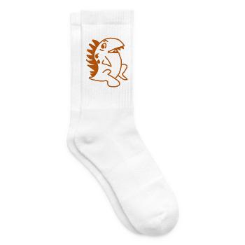 Dino Kawaii – Süßer Saurier  Cartoon  - Tennissocken - Weiß - Rechts