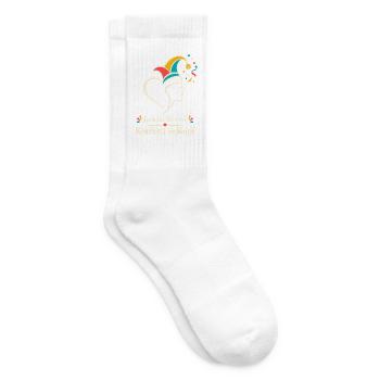 Jeck Karneval Fasching Konfetti im Kopf - Tennissocken - Weiß - Rechts