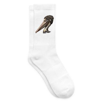 Pelikan mit Mütze - Tennissocken - Weiß - Rechts