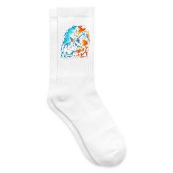 Pferde Mädchen Reiterin Reiten Reitsport Pferd - Tennissocken - Weiß - Rechts