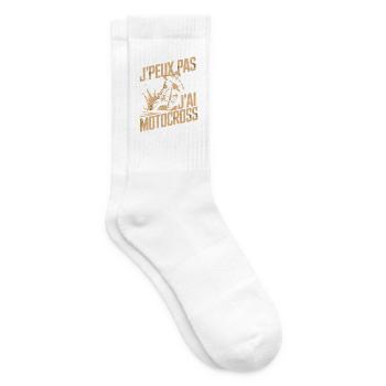 Jpeux Pas Jai Motocross Fahrer Sprung Im Gelände - Tennissocken - Weiß - Rechts