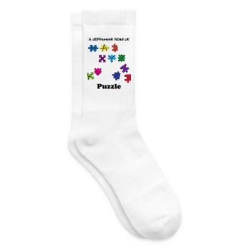 EINE ANDERE ART VON PUZZLE - Tennissocken - Weiß - Rechts