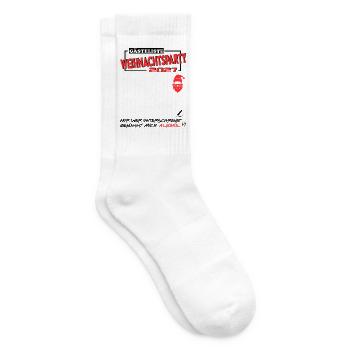 Weihnachten 2027 Party Gästeliste XMAS Feier Fete - Tennissocken - Weiß - Rechts