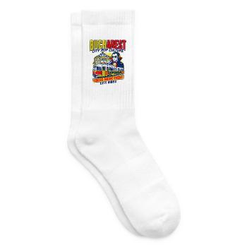 Bucharest City Pop Culture Romania Event - Tennissocken - Weiß - Rechts