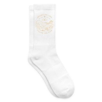 Beobachte das Land Folge dem Fluss - Tennissocken - Weiß - Rechts