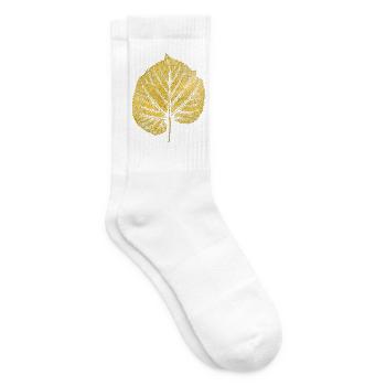 Lindenblatt - Tennissocken - Weiß - Rechts
