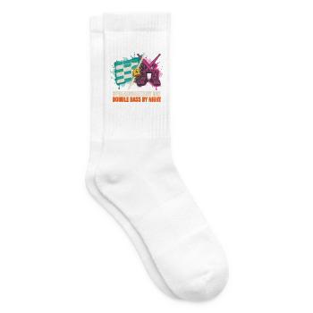 Spreadsheets am Tag, Double Bass bei Nacht - Tennissocken - Weiß - Rechts