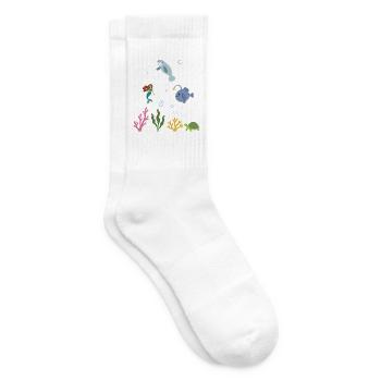 Seekuh Unterwasser Kinder Meerjungfrau - Tennissocken - Weiß - Rechts