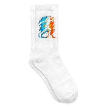 Roller Skates Rollerskates Damen Mädchen Rollschuh - Tennissocken - Weiß - Rechts