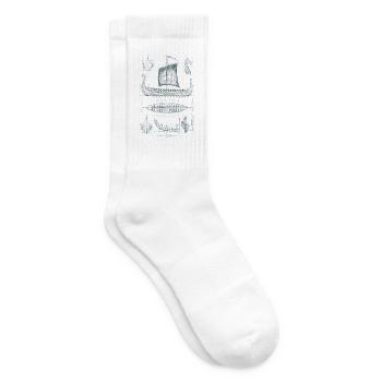 Norwegen Norweger Wikingerschiff - Tennissocken - Weiß - Rechts
