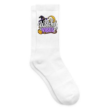 Witchy Vibes Halloween Charm - Tennissocken - Weiß - Rechts