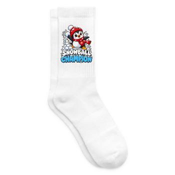 Schneeball-Champion Pinguin - Tennissocken - Weiß - Rechts