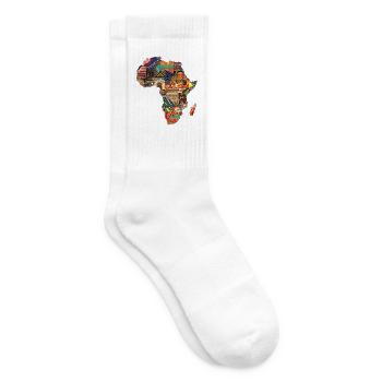 Afrika Karte Reise Backpacker Touristen Souvenir  - Tennissocken - Weiß - Rechts