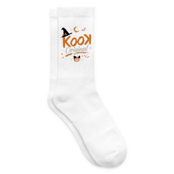 Kook Original Halloween Orange Pumpkin Witch - Tennissocken - Weiß - Rechts
