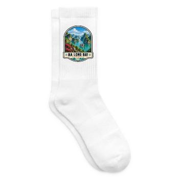 Ha Long Bay Vietnam Felsformation Fjorde Urlaub - Tennissocken - Weiß - Rechts