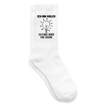 Maler Beruf - Tennissocken - Weiß - Rechts