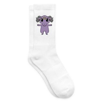 Satan Ziege Motiv - Tennissocken - Weiß - Rechts