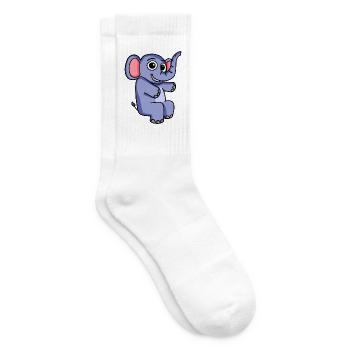 Elefant Motiv - Tennissocken - Weiß - Rechts