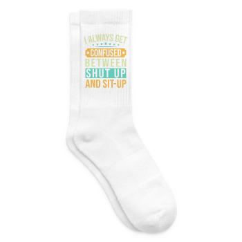 Fitness Fanatics Confused Shut-Up & Sit-Up - Tennissocken - Weiß - Rechts