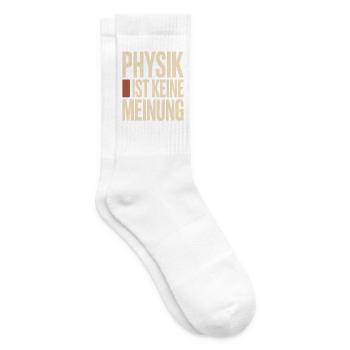 Physik ist keine Meinung für Physiker und Nerds - Tennissocken - Weiß - Rechts