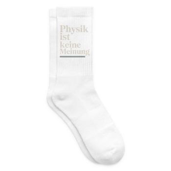 Physik ist keine Meinung für Physiker und Nerds - Tennissocken - Weiß - Rechts