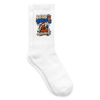 Weniger Perfektion, mehr Authentizität Graffiti - Tennissocken - Weiß - Rechts