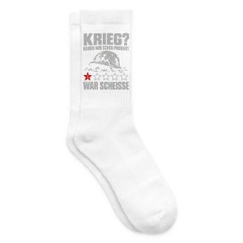 Krieg? Haben wir schon probiert – war scheiße - Tennissocken - Weiß - Rechts