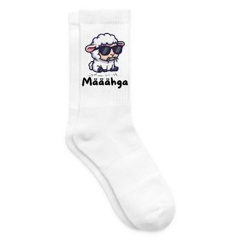 Määähga – Cooles Schaf mit Sonnenbrille - Tennissocken - Weiß - Rechts