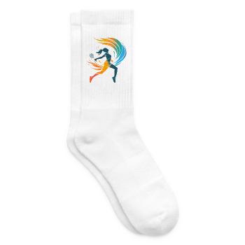Badmintonspielerin - Tennissocken - Weiß - Rechts