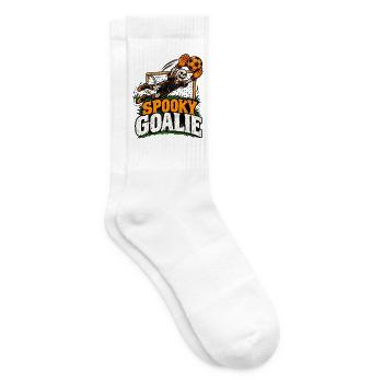 Spooky Goalie Skeleton Soccer - Tennissocken - Weiß - Rechts