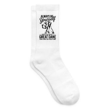 Deutsche Dogge Lustiges Deutsche Dogge Geschenk - Tennissocken - Weiß - Rechts