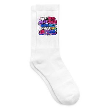 Wir sind hier Wir sind queer | Bi Pride - Tennissocken - Weiß - Rechts