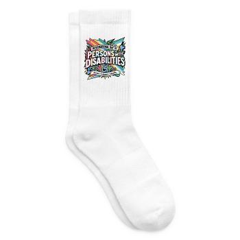 Internationaler Tag der Menschen mit Behinderungen - Tennissocken - Weiß - Rechts