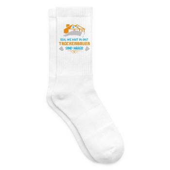 Trockenbau Trockenbauer Trockenbaumonteur Geschenk - Tennissocken - Weiß - Rechts