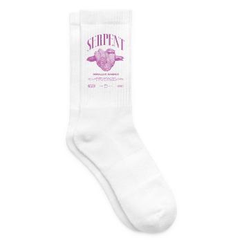 Smaragdbaumboa-Schlangenbesitzer und Reptilienhalter - Tennissocken - Weiß - Rechts