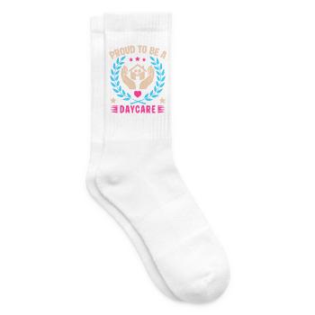 Tagesmutter Proud To Be A Daycare Nanny - Tennissocken - Weiß - Rechts